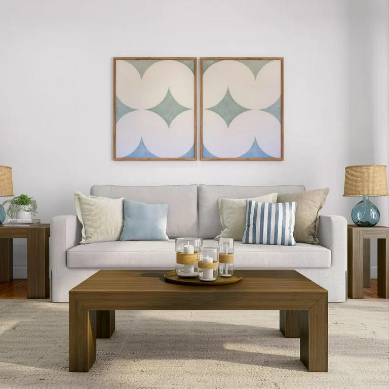 Plank+Beam Modern Rectangular Coffee Table, 48", Rectangle Coffee Table for Living Room | Walmart (US)