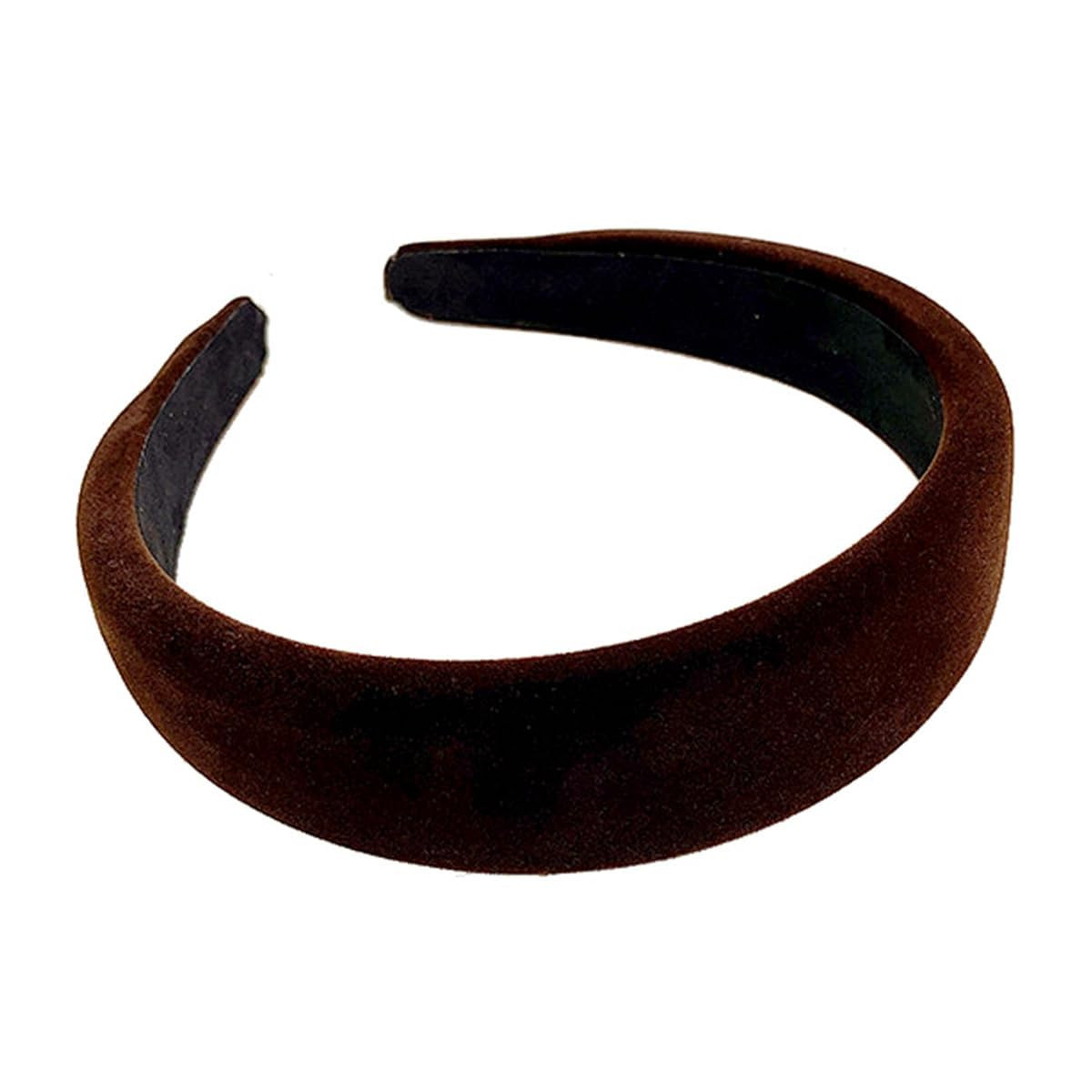 Deep brown Velvet Padded Headbands for Women Fashion Non slip Comfortable Head Bands for Women (Deep brown, one size) | Amazon (US)