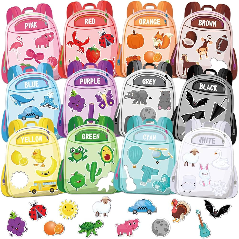 12 Pcs Magnetic Color Sorting Set Educational Magnet Color Kindergarten Toddlers 1-3 Recognition ... | Amazon (US)