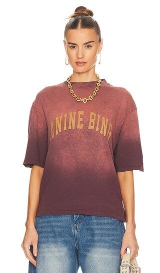 Avi Tee Anine Bing in Washed Faded Burgundy | Revolve Clothing (Global)