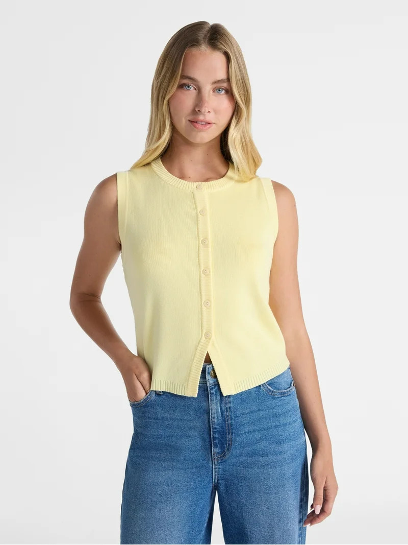 No Boundaries Sweater Vest, Midweight, Women’s | Walmart (US)