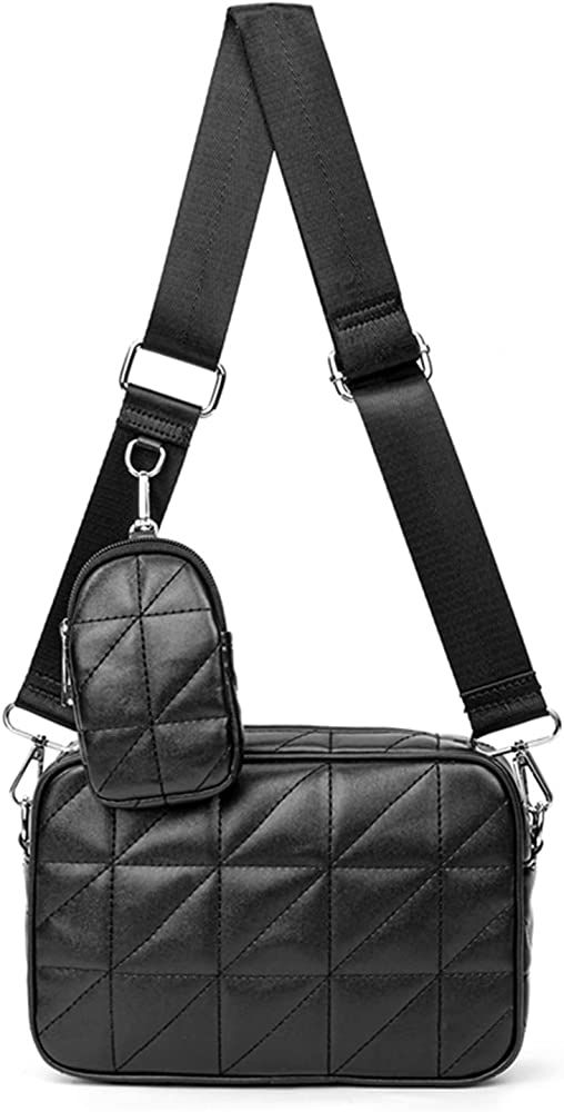 AOCINA Small Coin Purse Crossbody Bags with Coin Pouch for Women Soft Leather Quilted Hobo Purses 2  | Amazon (US)