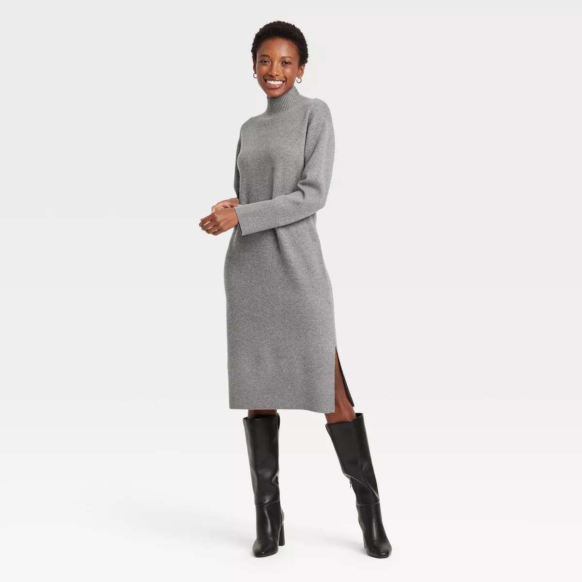 Women's Long Sleeve Midi Sweater Dress - A New Day™ | Target