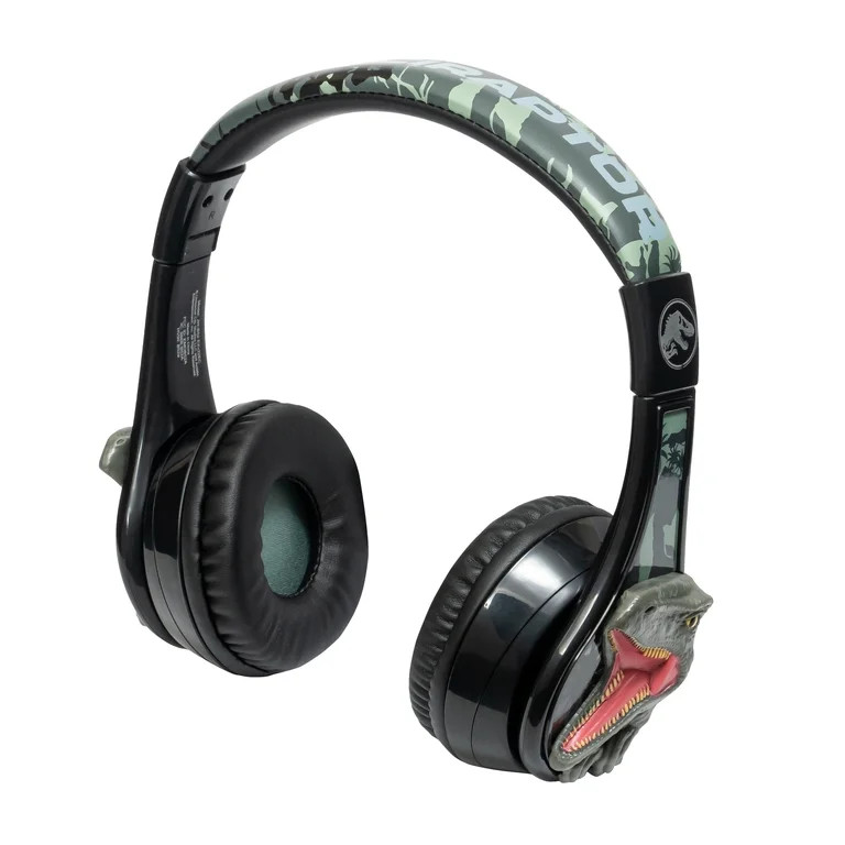 ekids Jurassic World Bluetooth Headphones, Wireless Headphones with Microphone Includes Aux Cord | Walmart (US)