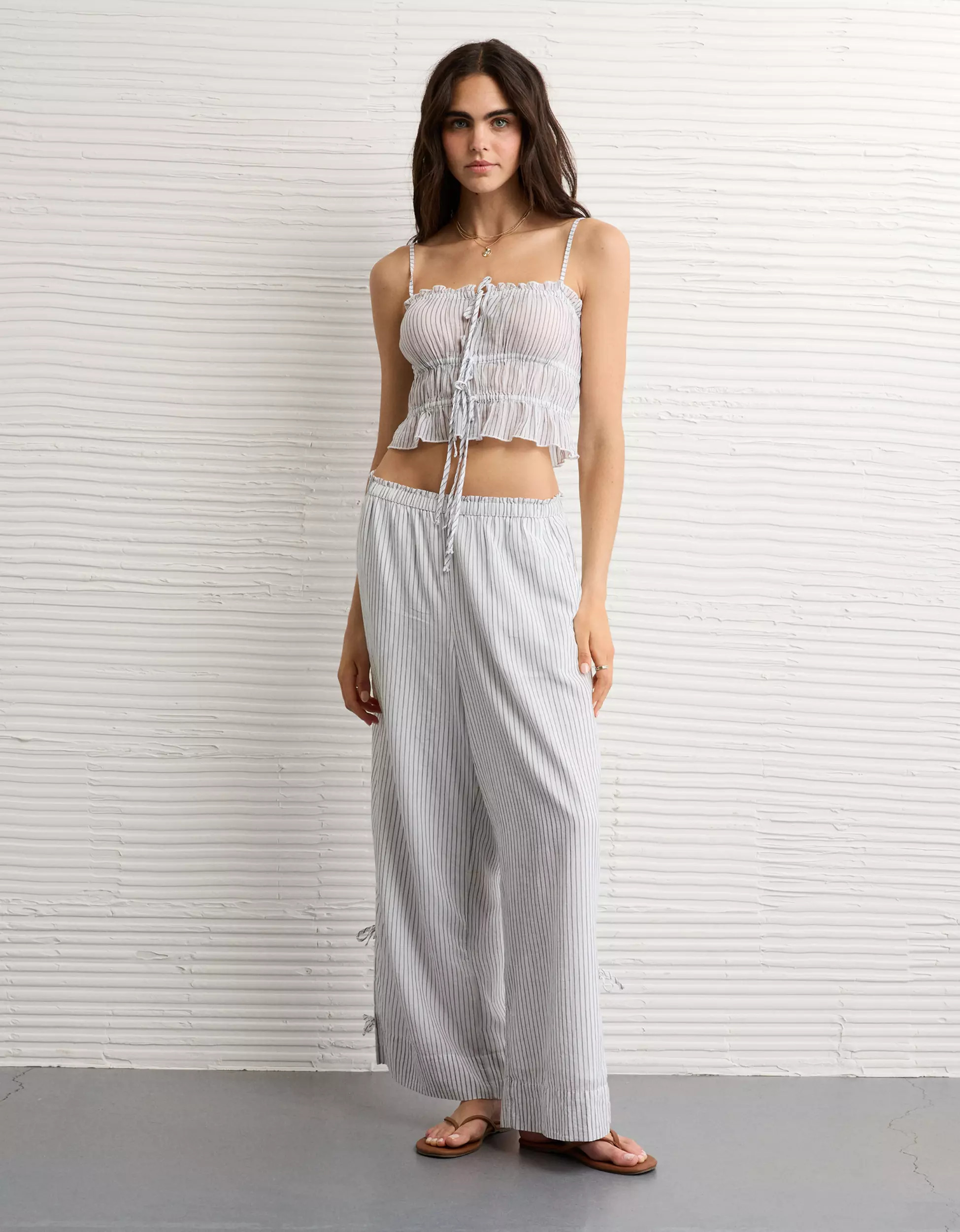 AE Stretch High-Waisted Tie Side Pull-On Pant | American Eagle Outfitters (US & CA)