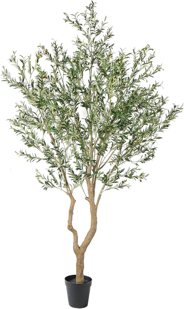 Tall Faux Olive Tree，10ft（120in） Realistic Potted Silk Artificial Olive Tree， Fake Olive ... | Amazon (US)