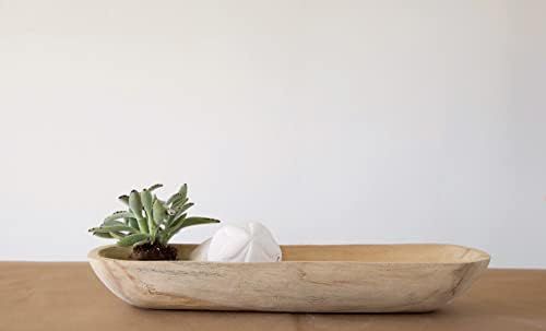 Creative Co-Op Paulownia Wood Oval Bowl | Amazon (US)