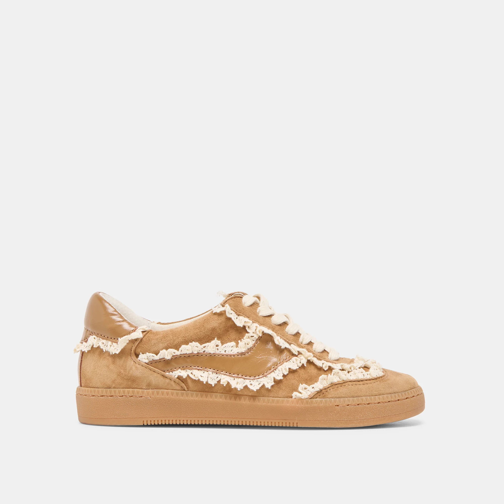 Notice Lace Sneakers Lt Brown Suede | DolceVita.com