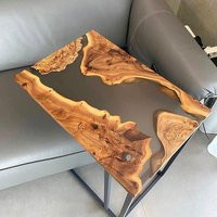 C Side/End Table Wood Epoxy Resin River Rustic Live Edge Unique Custom Reclaimed Nest Sehpa Wooden Solid Slab Luxury Kitchen/Coffee | Etsy (US)