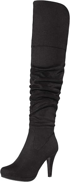 DREAM PAIRS Women's Thigh High Chunky Heel Platform Over The Knee Boots | Amazon (UK)