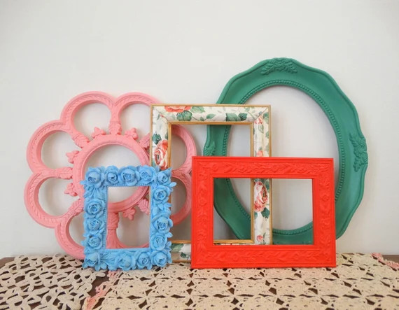 Floral Picture Frame Grouping  Ornate Frame Set  Empty | Etsy | Etsy (US)