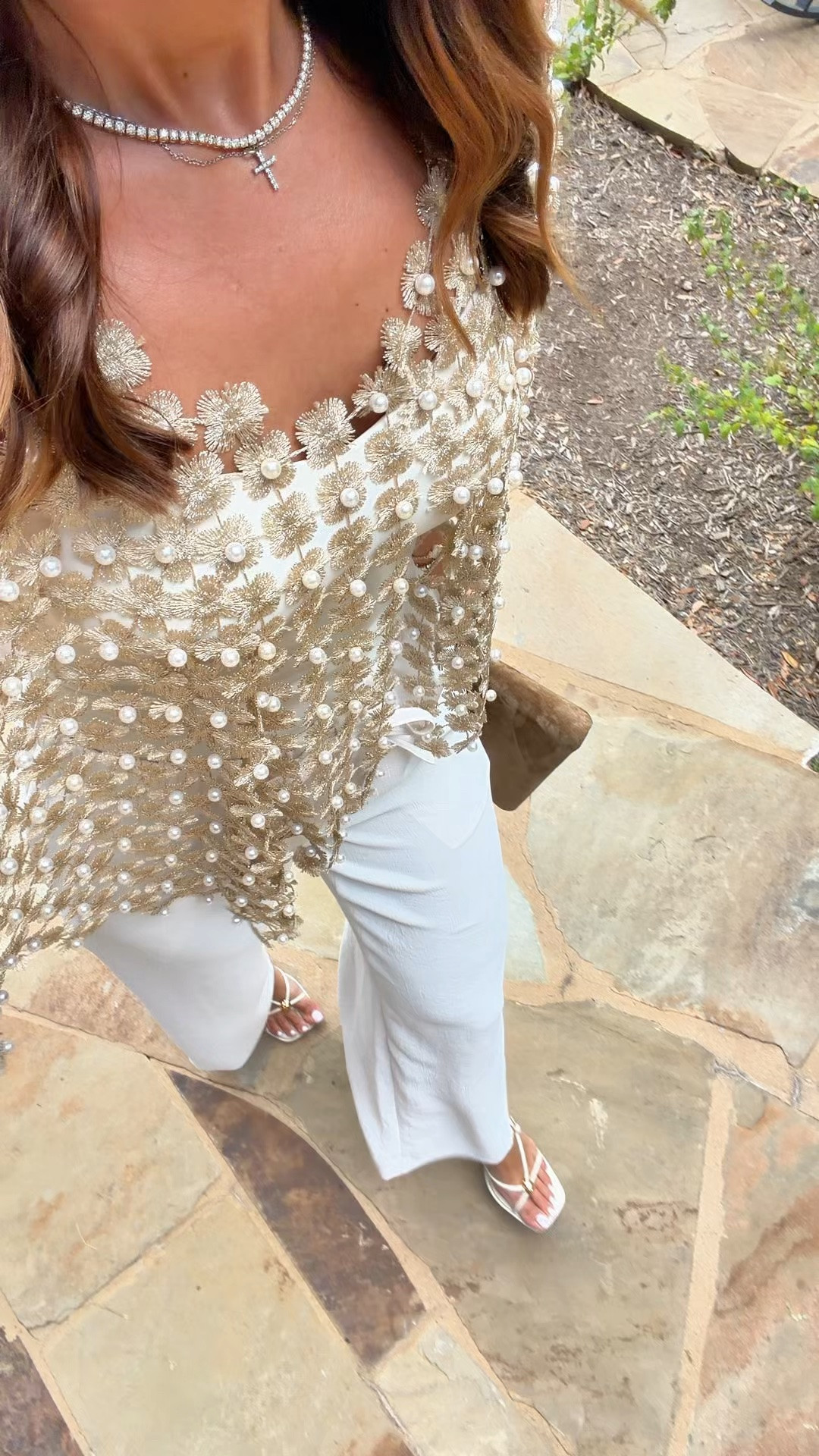 Tonight’s coastal look for the Quince party! Neutral outfit. Coastal outfit. Aritzia lodge pant in XS short. Sparkly pearl cardigan. Cream heels are TTS. Seamless top in XS.

#LTKgrwm #LTKTravel #LTKCon