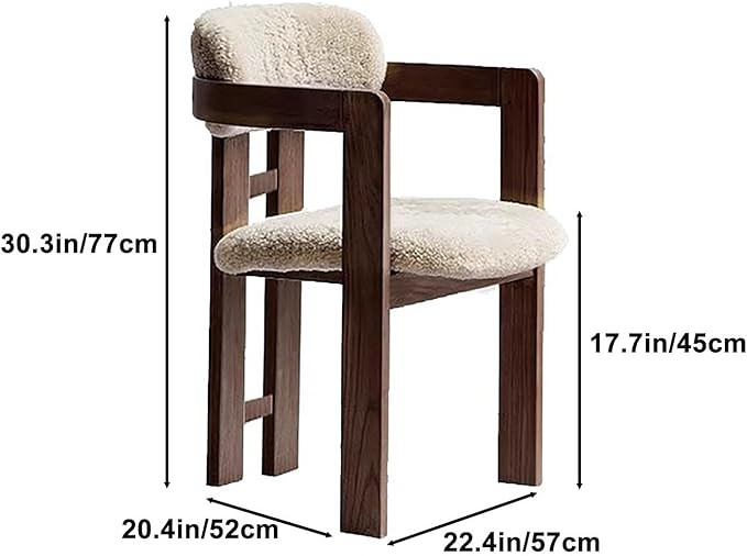 Vintage Dinning Chair with Armrests and Backrests Kitchen Chair Armchair Office Reading Chairs fo... | Amazon (US)