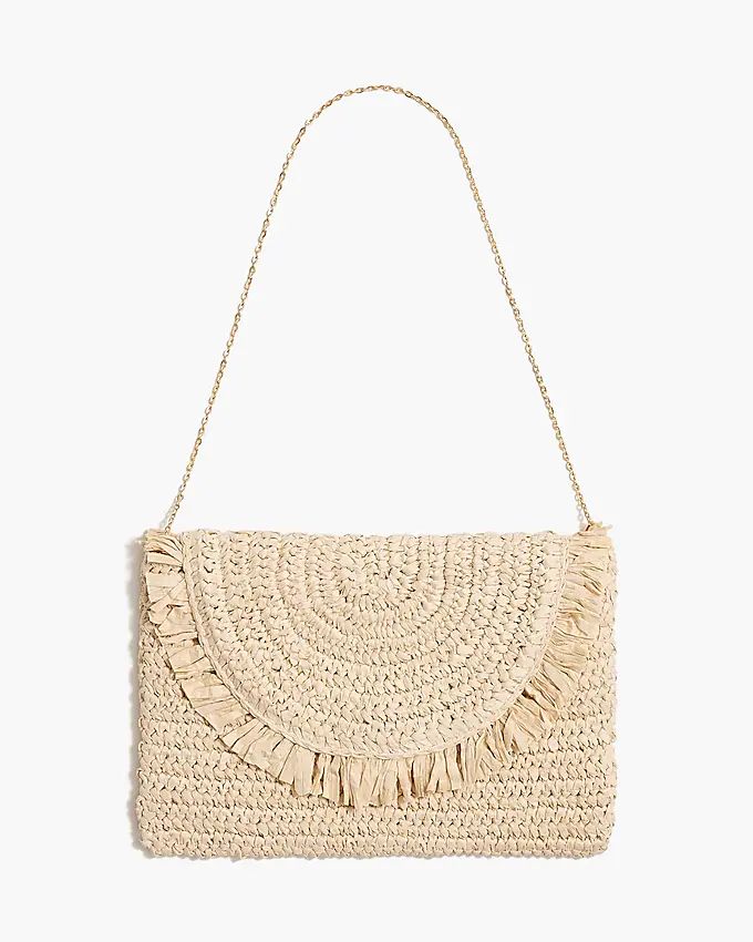 Paper straw clutch | J.Crew Factory