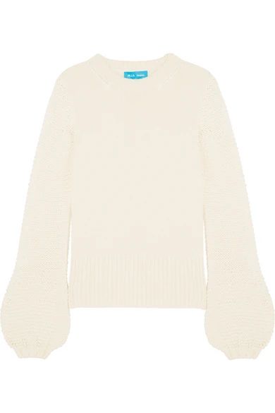 M.i.h Jeans - Lova Bell-sleeve Cotton Sweater - Cream | NET-A-PORTER (US)