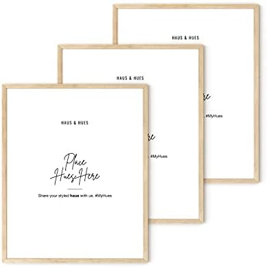 Haus and Hues 16"x20" Beige Oak Wood Frames Set of 3 - 16x20 Poster Frames for Wall 16x20 Picture Fr | Amazon (US)