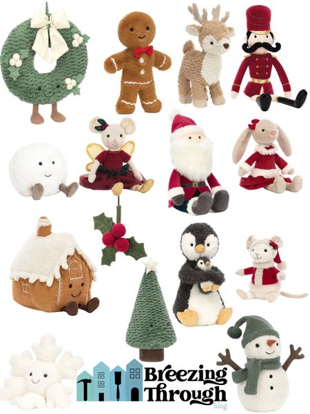 I love decorating with things that aren’t breakable and Jackie will love. And with a little boy on the way, I’m trying to only buy cute decor that can’t break! These Jelly Cat Christmas toys are perfect! We have quite a few of them! #breezingthrough #breezingthroughchristmas #christmas #christmasdecor 

#LTKSeasonal #LTKHoliday #LTKhome