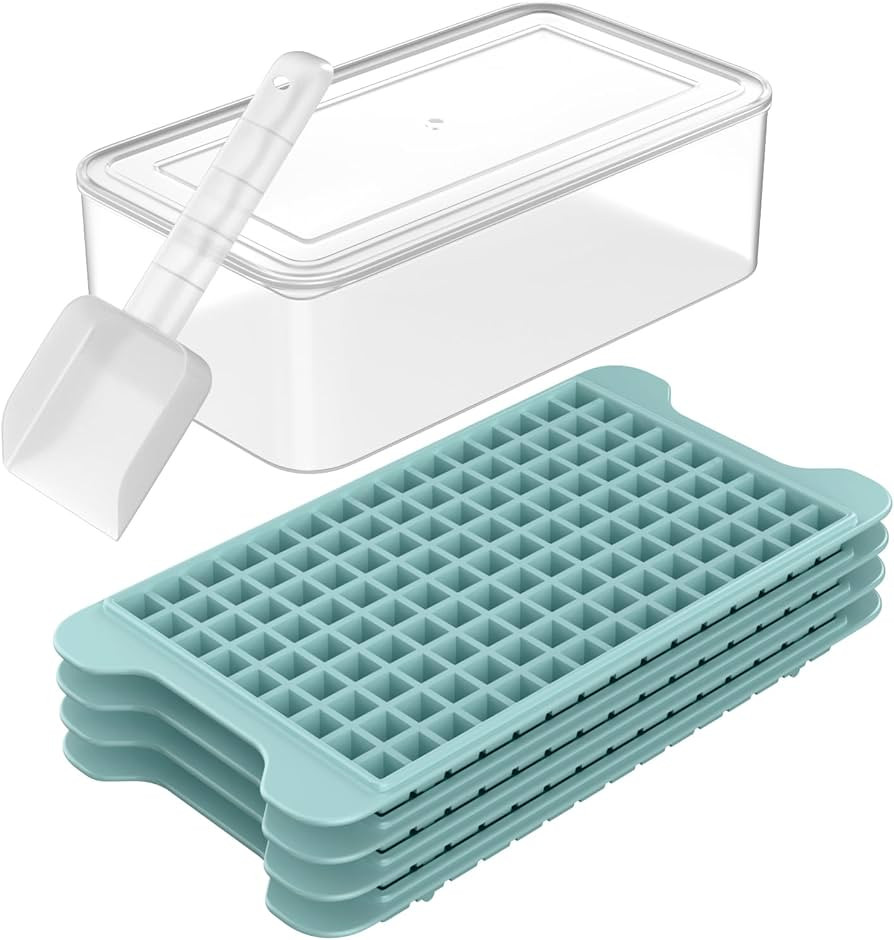 Mini Ice Cube Tray for Freezer: FDDBI Small Ice Trays for Freezer with Bin - 117×4PCS Easy Relea... | Amazon (US)