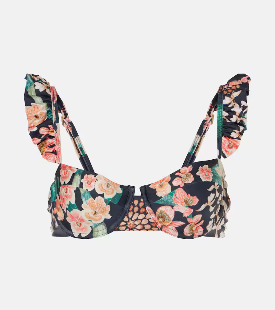 Agua by Agua Bendita Kiwi Danza floral bikini top | Mytheresa (US/CA)