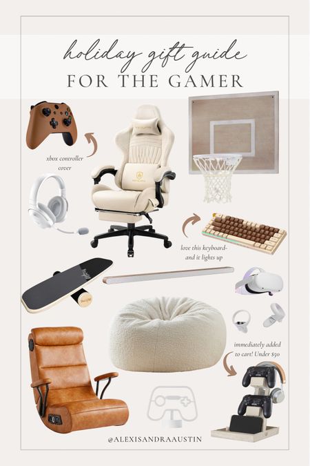 Holiday gift guide for the gamer! Love these finds for the teen boy while still keeping their space styled 

Holiday gift guide, teen gift guide, gamer gift guide, gaming chair, neutral gaming room, bean bag chair, game finds, neutral Christmas vibes, headphones, Xbox controller, controller stand, Amazon Christmas, found it on Amazon, Pottery Barn finds, neutral boy room, neutral aesthetic, shop the look!

#LTKGiftGuide #LTKSeasonal #LTKHoliday