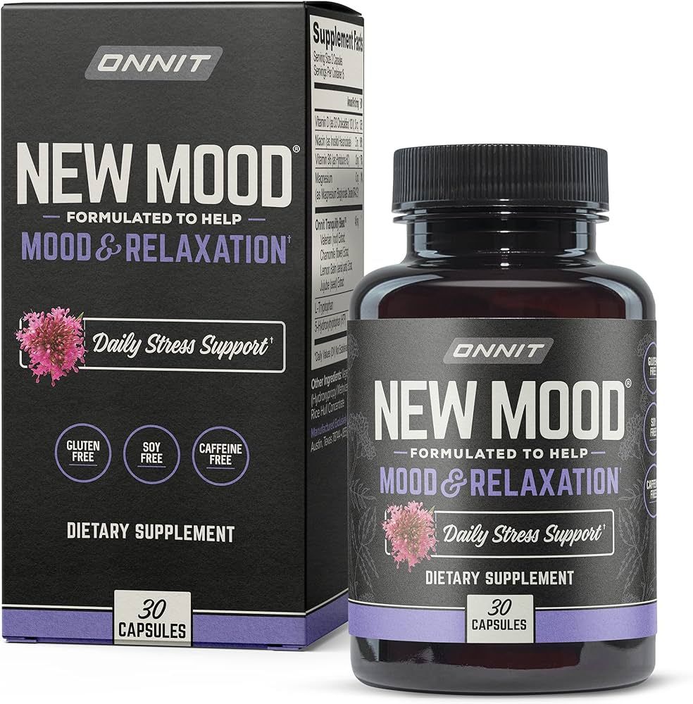 ONNIT New Mood - Occasional Stress Relief, Sleep and Mood Support Supplement, 30 Count | Amazon (US)