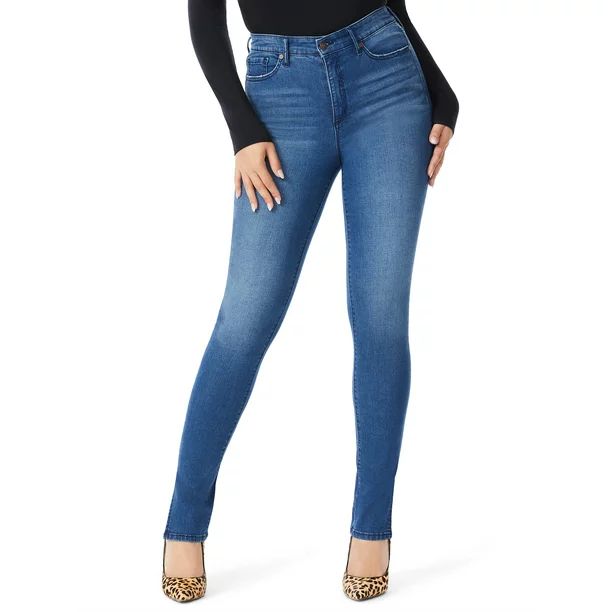 Sofia Jeans by Sofia Vergara Women's Rosa Curvy Super High-Rise Skinny Ankle Jeans with Slit Hem ... | Walmart (US)