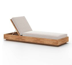 Lanai Teak Outdoor Single Chaise Lounge | Pottery Barn (US)
