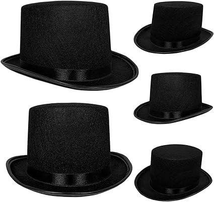 Top Hat Black Felt | One Size Magician Hat Costume | DIY Steampunk | Ultra Ringmaster Circus Hats... | Amazon (US)