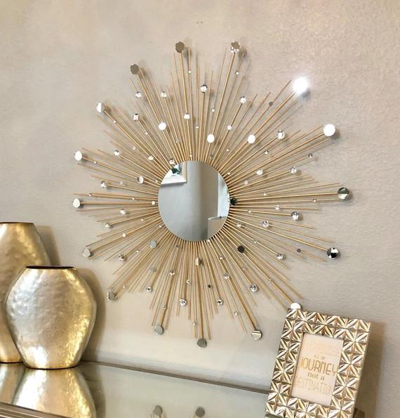 30" Glamorous Sunburst Starburst Mirror | Etsy (US)