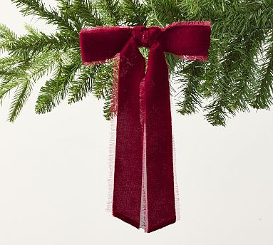 Red Frayed Bow | Pottery Barn (US)