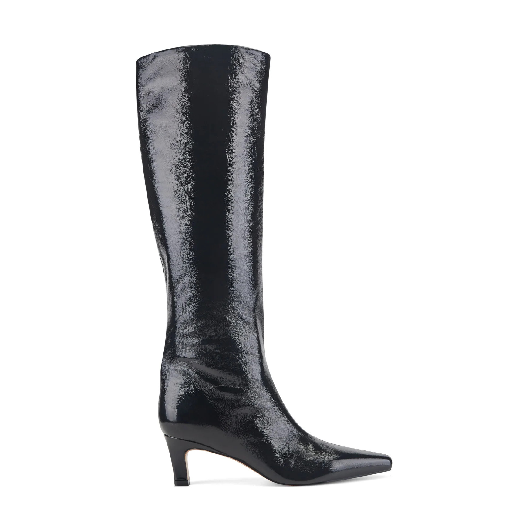 Women's Erynn Leather Knee High Boot - Black Leather | Marc Fisher Footwear | Marc Fisher