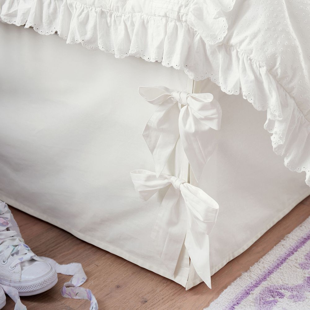 LoveShackFancy Bow Bedskirt | Pottery Barn Teen