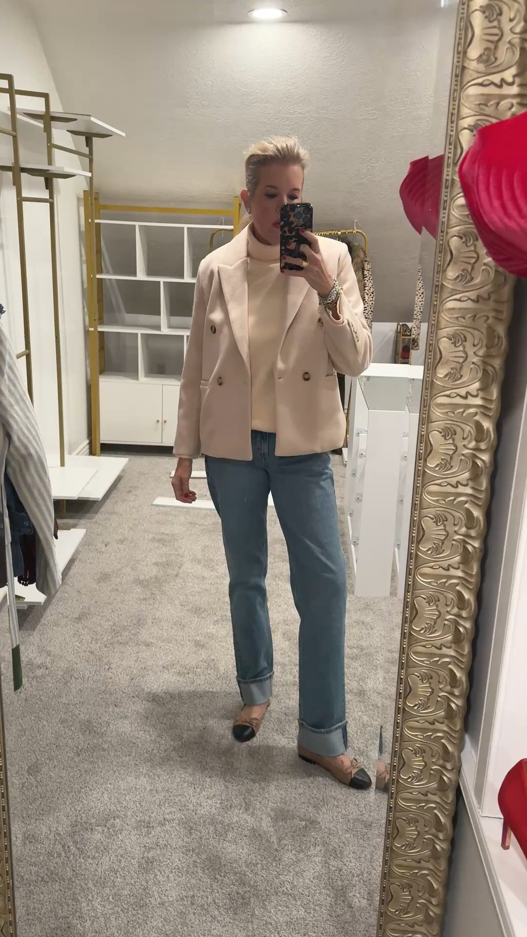 Fall outfit of the day 🍂🍁

Winter white  and denim

Amazon find, affordable but super lux double breasted coat, satin lined and high quality without the big price tag
Fits tts in a med

Ralph Lauren ribbed turtle neck 
Tts (vintage) 

Abercrombie & finch straight leg jeans with large cuff I sized up 1 size 

Cap toe ballet flats (loft) old -but found same ones at Jcrew factory 

Large manufactured  diamond earrings 

#LTKStyleTip #LTKFindsUnder50 #LTKgrwm