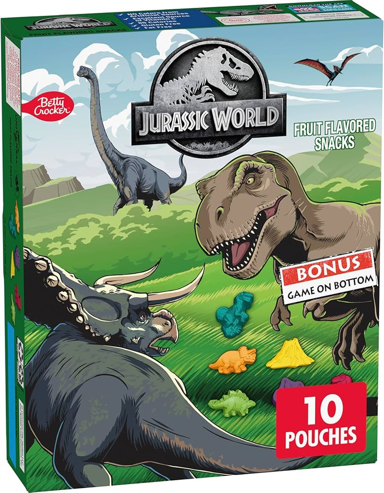 Jurassic World Fruit Flavored Snacks, Gluten Free, Kids Snacks, 10 Ct, 8 oz | Amazon (US)