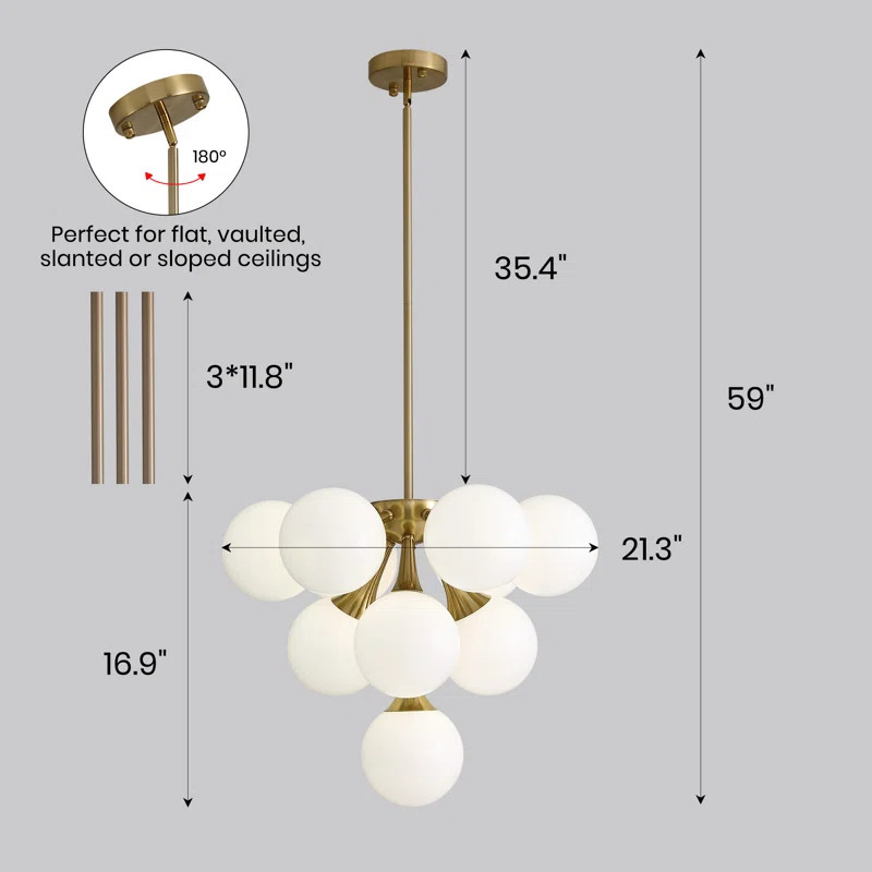 Starlene 10-light Dimmable Sputnik Sphere Chandelier | Wayfair North America
