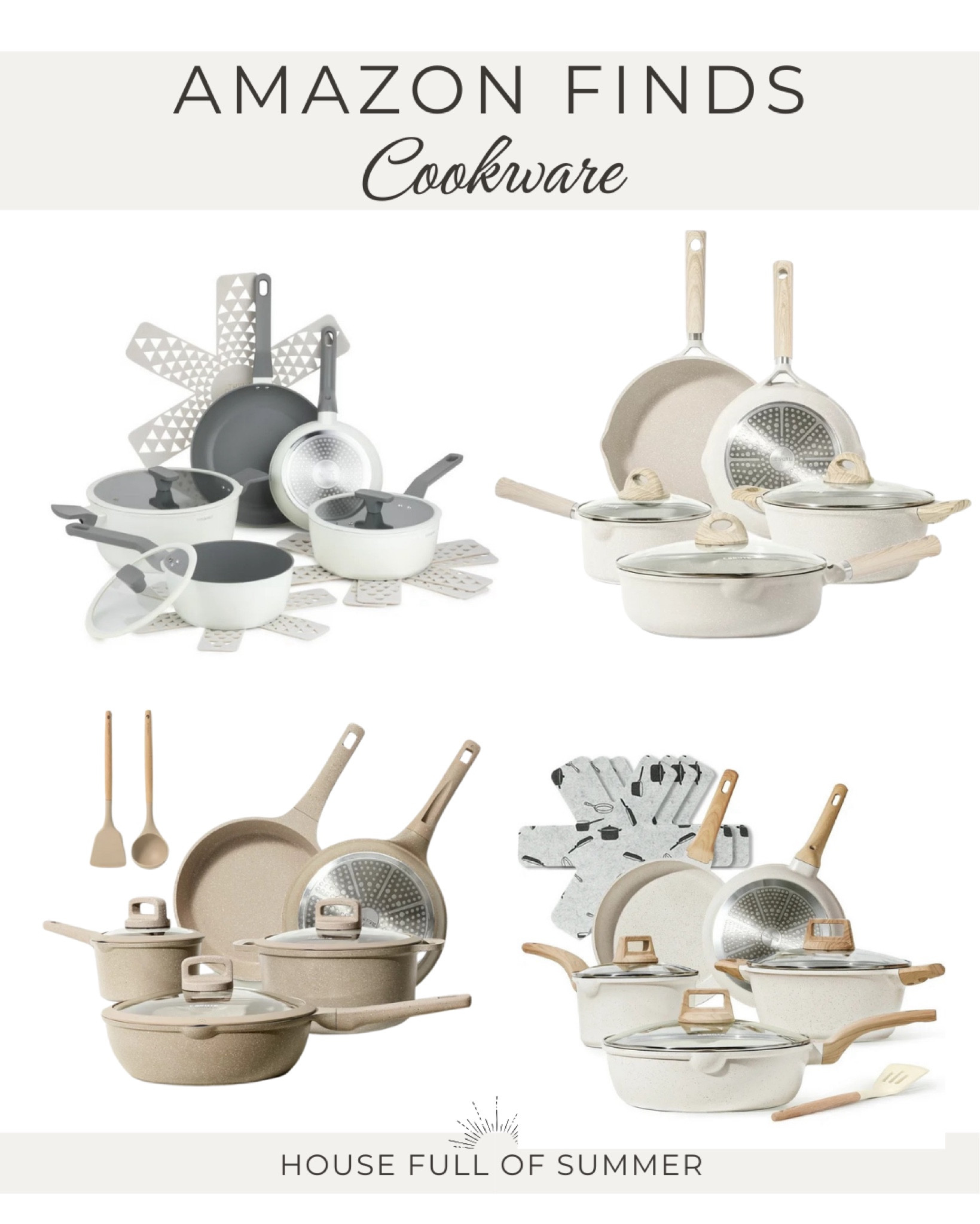Amazon finds cookware sets 
Neutral cooking pans 

#LTKfindsunder100 #LTKhome #LTKsalealert
