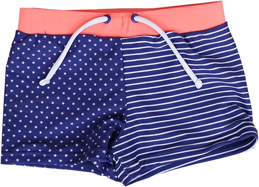 eKooBee Newborn Infant Baby Boys Boxer Short Swim Trunks Swimwear Board Shorts Stripe | Amazon (US)