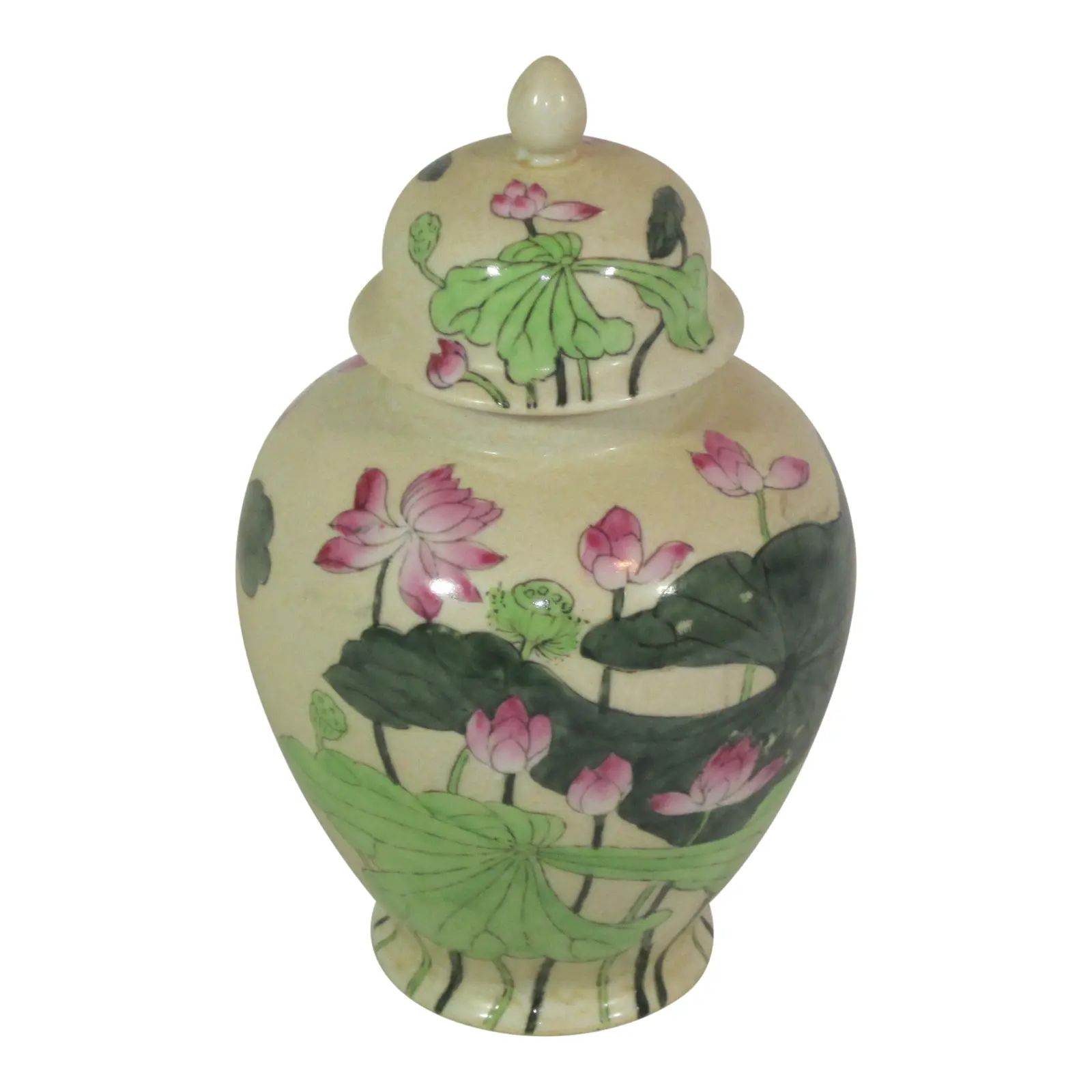 Hand Painted Temple Jar | Chairish