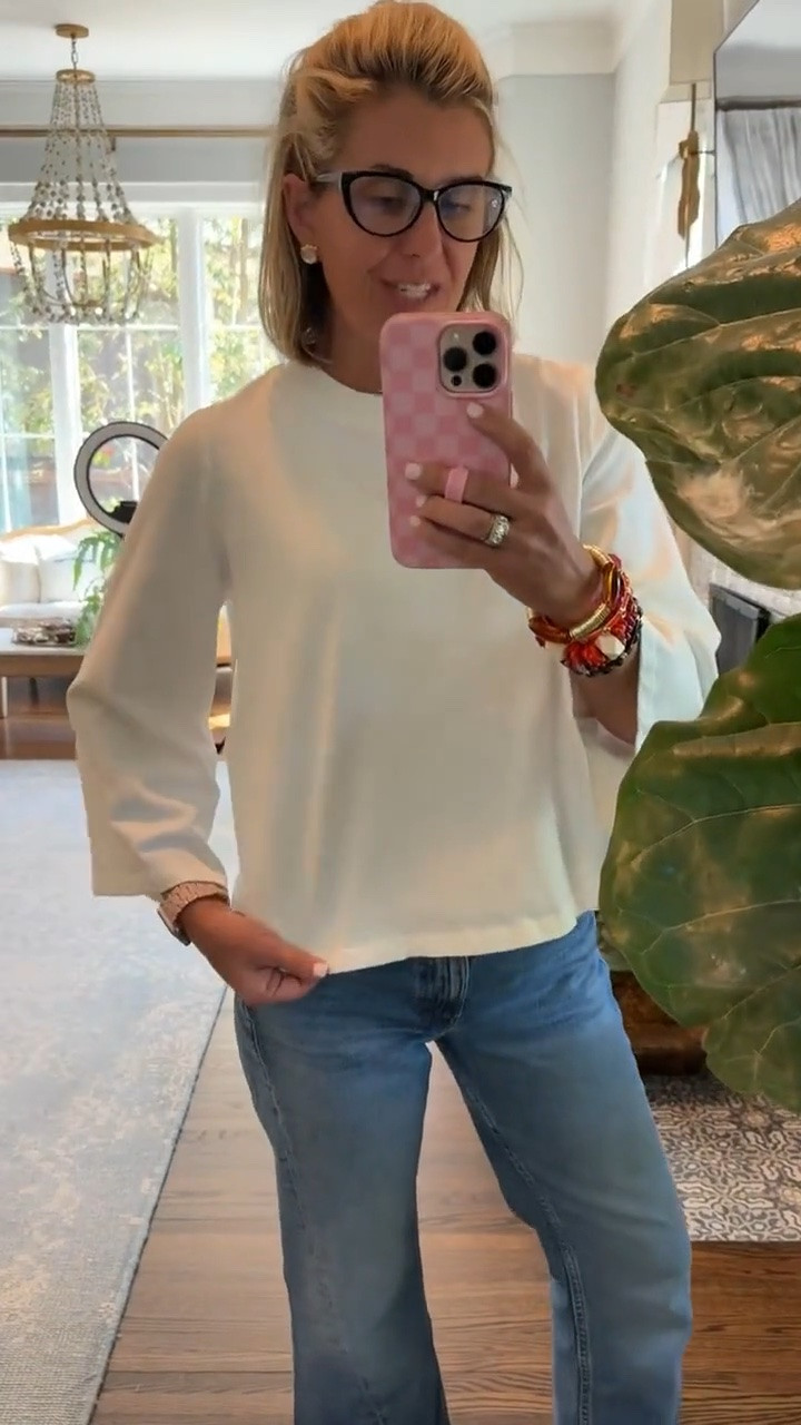 Loving my new Mother Denim!! I wear 26P on jeans xs white tee, 7.5 shies (1/2 size down)

Petites Lil Bookie Twist Skimp - size 26 in wash Just An Animal

*code Catherine20 at Allie + Bess
*code mixandmatchmadness at Loopy

#LTKdayinmylife #LTKSeasonal #LTKstorytime