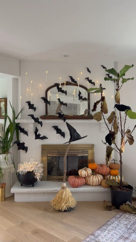 Linking everything you need to recreate this magical 🧙‍♀️ Halloween display right in your home. 

I love these floating candles 🕯️ and  the bubbling 🫧 cauldron at the fireplace this year. 

Are you ready to put some Halloween decor up?

#LTKhome #LTKHalloween #LTKSeasonal