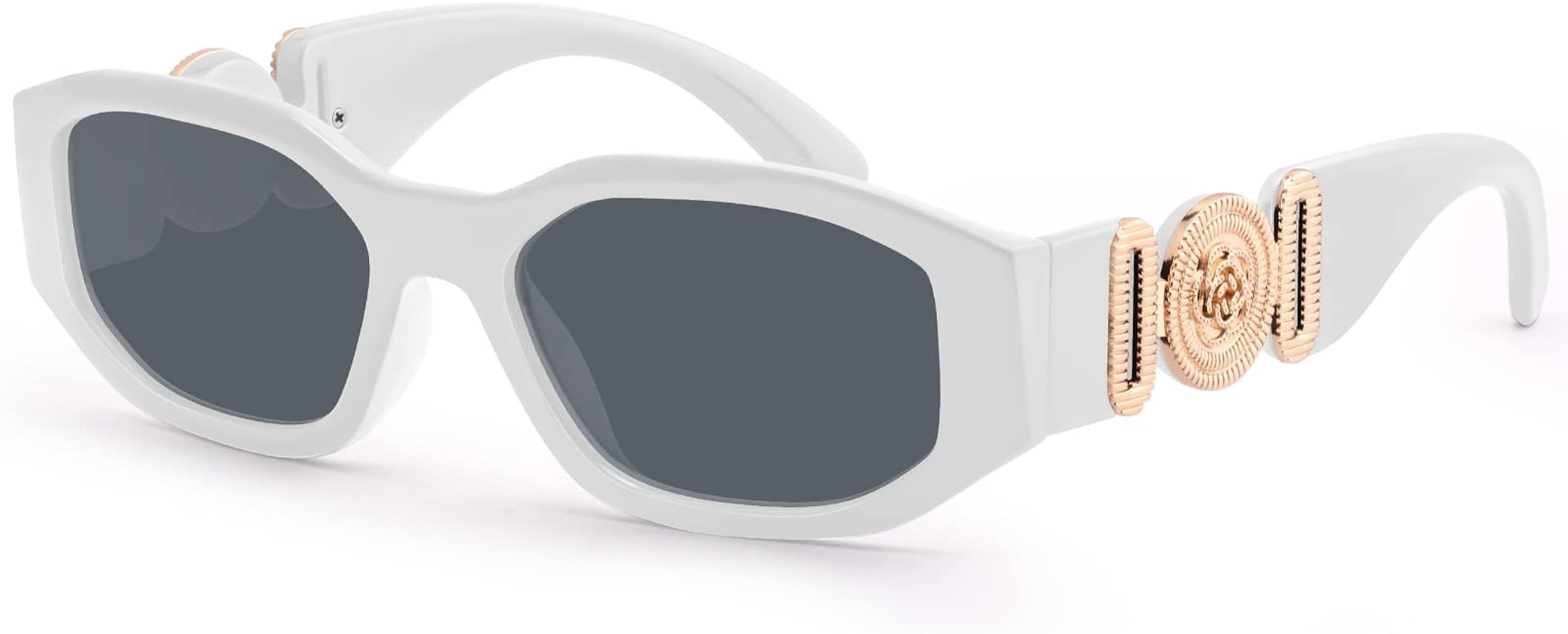 KUGUAOK Irregular Rectangle Sunglasses Women Trendy Design UV Protection Small Sun Glasses | Amazon (US)