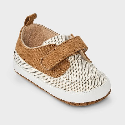 Baby Boys' Two-Toned Easy Closure Boat Shoes - Cloud Island™ Tan 0-3M | Target
