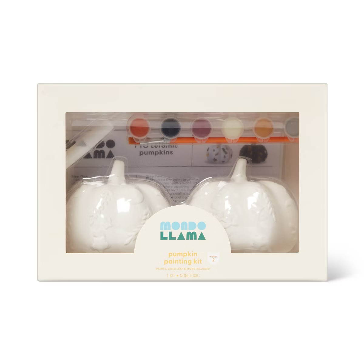 Paint-Your-Own Ceramic Pumpkin with Gold Leaf - Mondo Llama™ | Target