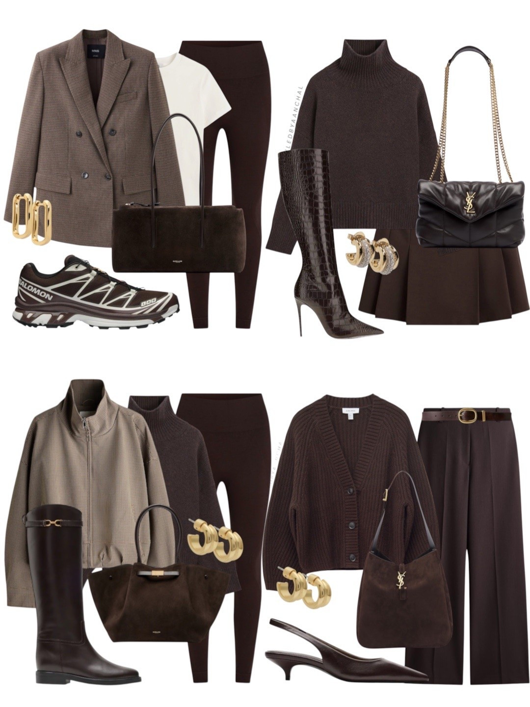 4 chocolate brown outfits🤎☕️


Chocolate brown 
Brown pants
Brown sweater
Brown boots
Brown leggings
Cos
Brown riding boots
Fall outfit
Autumn outfit
Brown outfit

#LTKshoes #LTKstyletip #LTKsale