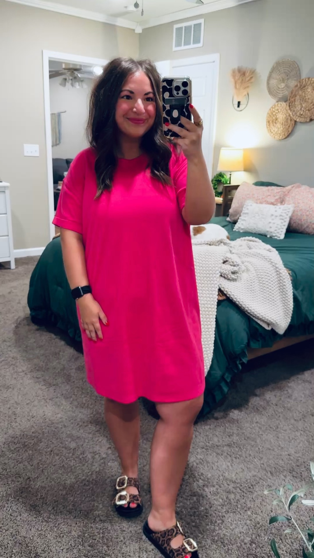 easy, throw-on-and-go kind of outfit 🤍 this walmart t-shirt dress is so comfy &  under budget 🙌🏼 just add sneakers or sandals and you’re set!

sandals: fit true to size // wearing a 5
dress: fits true to size // wearing a large 

 

#LTKootd #LTKMidsize #LTKWorkwear