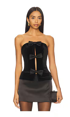 MORE TO COME Mariah Strapless Top in Black from Revolve.com | Revolve Clothing (Global)