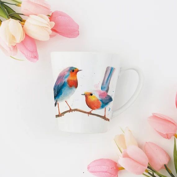 Robins Mug Watercolor Robin Gifts Watercolor Robins Robin Birds Robins Watercolor Robin Coffee Mu... | Etsy (US)