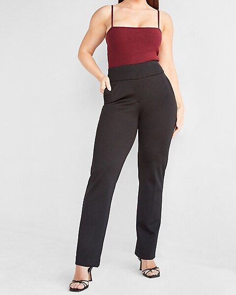 High Waisted Curvy Nylon Pull-On Bootcut Pant | Express