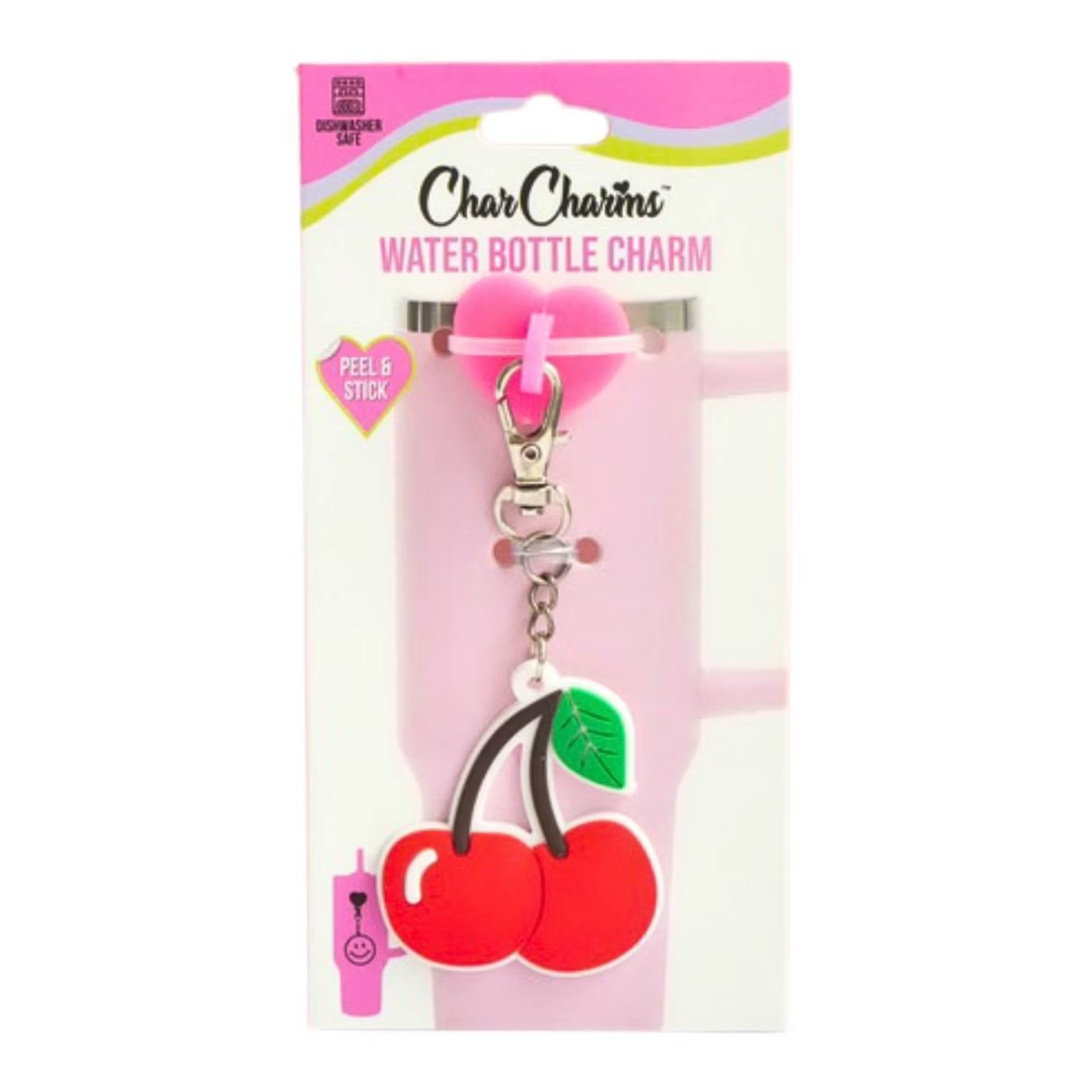 CharCharms Cherry Water Bottle Charm with Stick-On Hook Bundle: Drinkware Accessory, Dishwasher-S... | Target