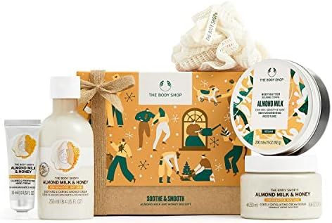 The Body Shop Soothe & Smooth Almond Milk & Honey Big Gift Set, Hydrating & Moisturizing Skincare Tr | Amazon (US)